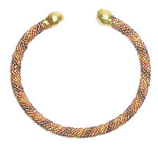 Lot 10 African Copper Alloy Brass & Twisted Iron Anti-Rheumatism Bracelets