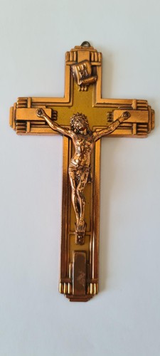 Crucifix mural cuivre - crucifix, en