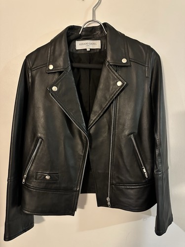 Blouson cuir noir 100 agneau - cuir, 100%