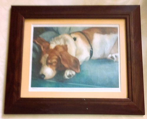 Litho chienne beagle - *,