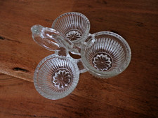 Vintage Service sel, poivre en moutarde en verre   ( réf 35 )