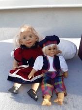 Lot de 2 poupées vintage – Garçon JESMAR (marqué) + Fille non marquée –...