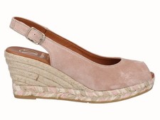 Viguera Sandales Espadrilles Femme Bout Ouvert Compensées Et Boucle - Nud (Chair