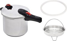 Amazon Basics - Casserole À Pression En Acier Inoxydable, Avec Fonction Vapeur