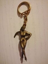 PLASTIC FIGURE SKATING ADVERTISING KEYCHAIN 