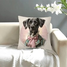 Housse de coussin CHIEN NOIR