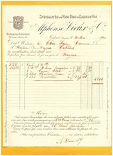 TALENCE (33) FINE WINES & EAUX-de-VIE "Alphonse VIEUX & Cie" in 1900