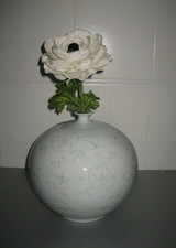 Vintage Vase boule Céladon