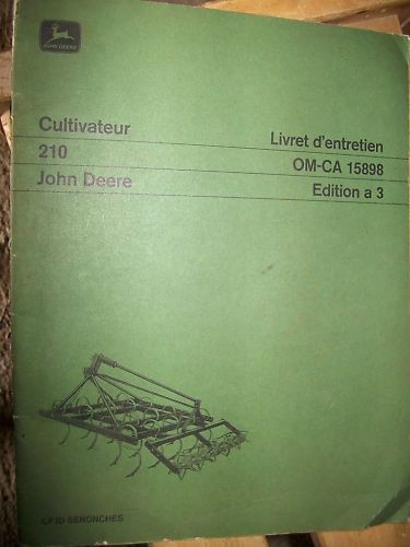 John deere cultivateur 210 - deere,