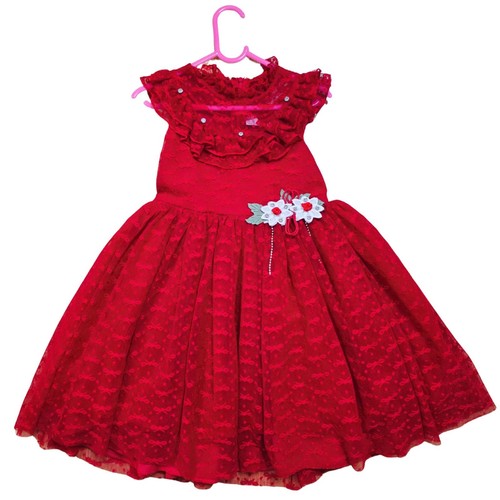 Robe rouge volumineuse - robe, (7