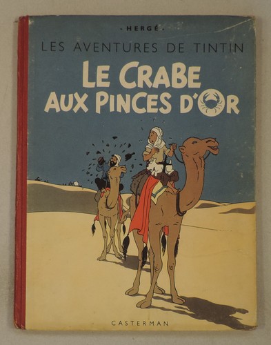 Tintin crabe aux pinces - aux, d'or
