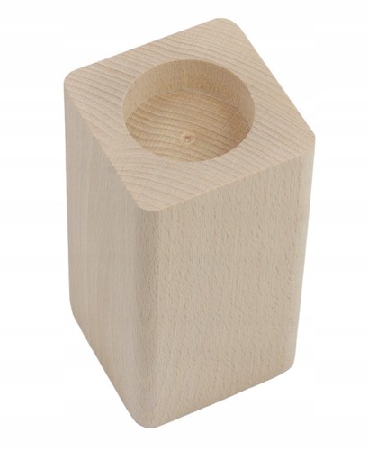 Bougeoir bois 12x6cm bords - bois,