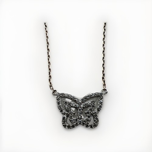 Collier papillon ajouré - collier,