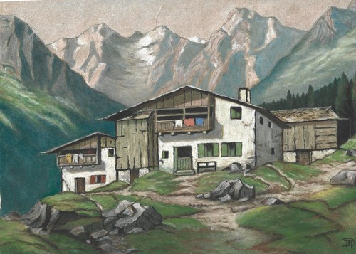 Montagne mixte sur - sur, papier