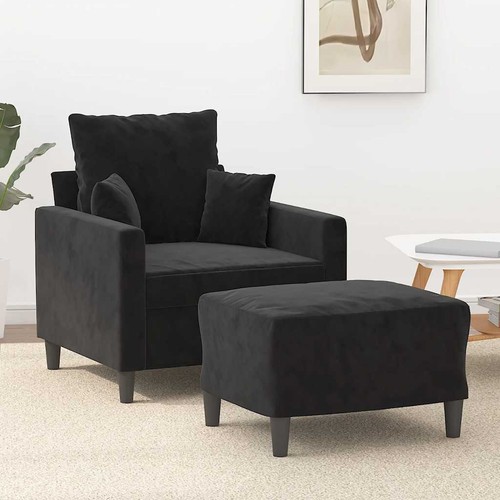 Fauteuil avec repose - -pied, gris