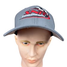 Yupoong Stephen Nasse Racing Flexfit Hat S/M Gray Embroidered Acrylic Wool