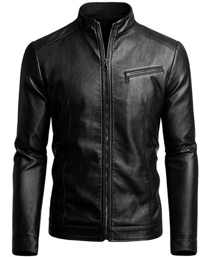 Veste motard cuir - en,
