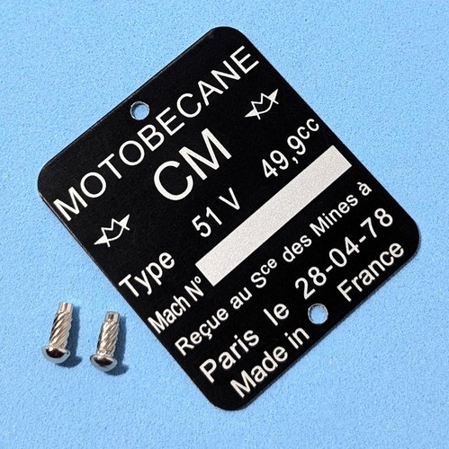 Plaque motobécane 51v - motobécane, en