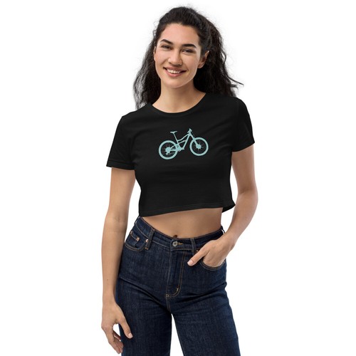 Aqua mountain bike crop - mountain, top