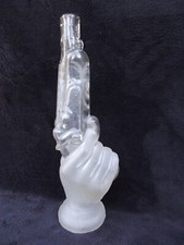Antique Legras Glass Handheld Gun Subject Bottle 1900 Engraved TC