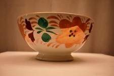 Ancien Hollandais Poterie Bol Petrus & Regout Maastricht Doré Floral " 25