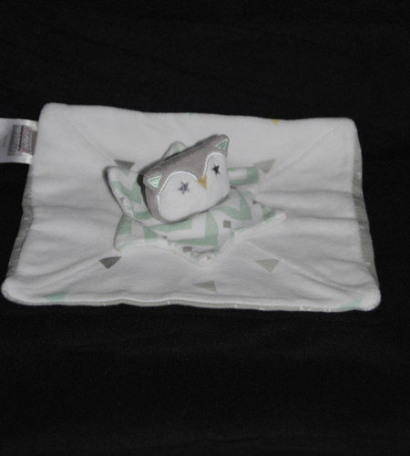 Doudou plat hibou chouette - plat,