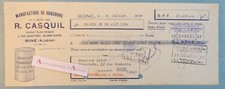● R. CASQUIL 1954 Manufacture corks BONE Algeria Lafay drugstore Bourg Ain 01