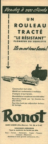 Publicité ancienne rouleaux
