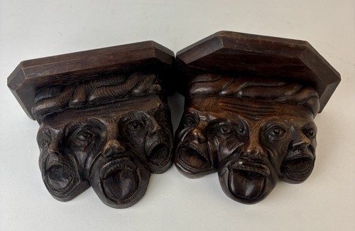 Paire console bois - console, en
