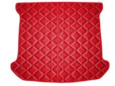 Matelassé Cuir artificiel ROUGE Tapis coffre pour Lancia Phedra 2002-2014