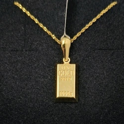 Pendentif chaîne or 18k - or,