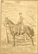 Officer on horseback, in Dieppe circa 1880 vintage albumen print print print print a