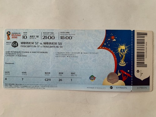 Ticket world cup - ticket,