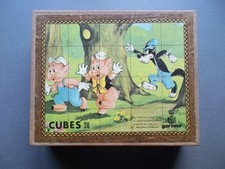 Boîte jeu cubes anciens walt