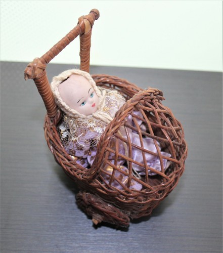 Antique wicker mini stroller - antique,