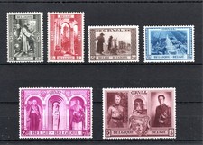 TIMBRE BELGIQUE ORVAL 1939 N°513/518 NEUF* MH