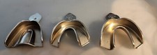 L12-L13-U12- Caulk/metal  Rim-Lock Alginate Impression Trays - Lot Of 3