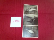 No. 156974/ 3 vintage amateur photos hordboard with 12 cylinder engine. ?