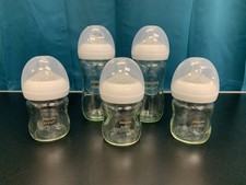 Phillips AVENT natural Anti Colic Glass Baby Infant Bottles W/ Covers Lot Of 5 