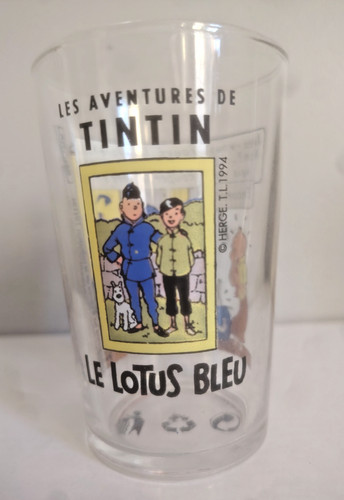 Verre tintin lotus bleu - verre,