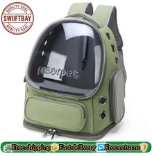 Sac à dos transport animaux pliant transparent, portable pour chats et chiens