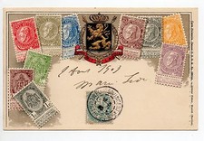 Embossed stamps on card BELGIUM Belgium