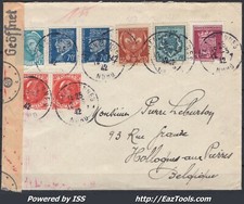 FRANCE LETTRE POUR HOLLOGNE AUX PIERRE BELGIQUE DU 12/03/1942 + CENSURE