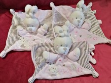 Doudou lot de 3  lapins plats