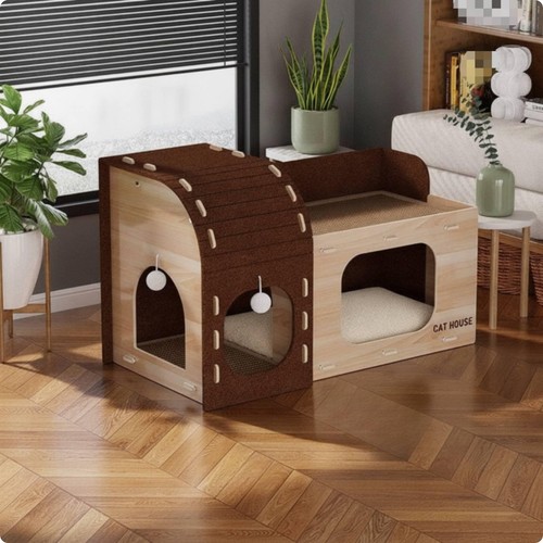 Maison pour chat avec - chat, griffoir