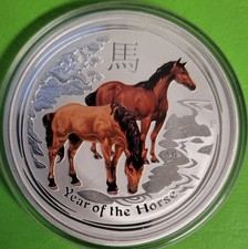 1 Dollar Australia 2009 Koala Bear 2oz Silver 999 Horse