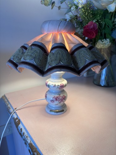 Lampe vintage porcelaine - vintage,