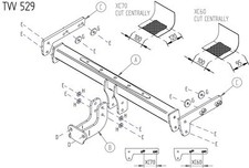 Towtrust Fixed Flange Automotive Towbar For Volvo XC70 Estate 2007 To 2016