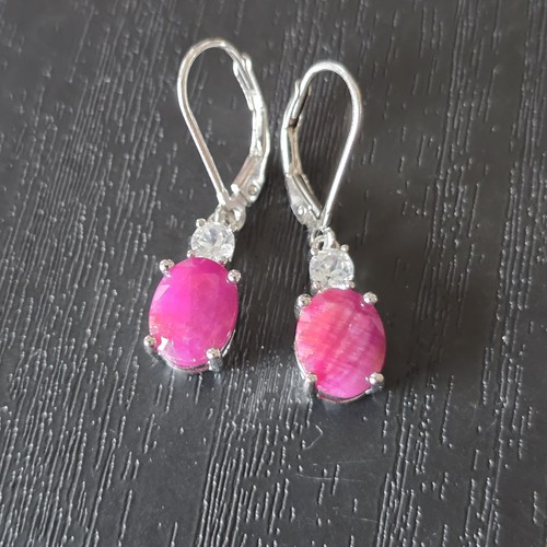 Sterling silver natural ruby - natural,