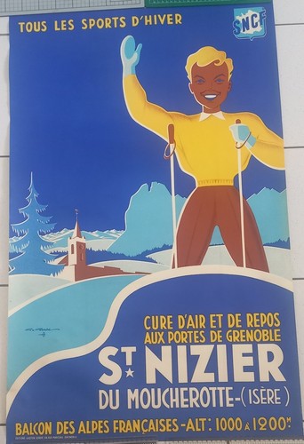 Affiche ancienne nizier - st,